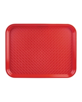 Plateau fast food en plastique Olympia Kristallon rouge