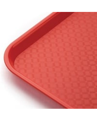 Plateau fast food en plastique Olympia Kristallon rouge