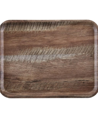 Plateau stratifié surface grainée Madeira Cambro chêne foncé 46 cm