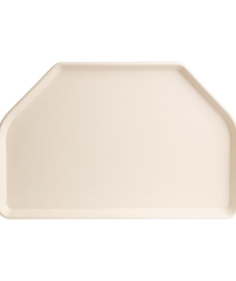 Plateau de service en polyester Roltex Trapèze 500x325mm blanc perle