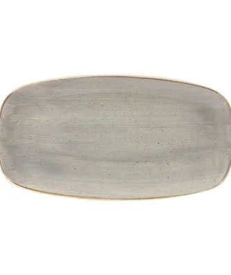 Assiettes oblongues Churchill Stonecast Peppercorn Grey 189 x 355mm (Lot de 6)