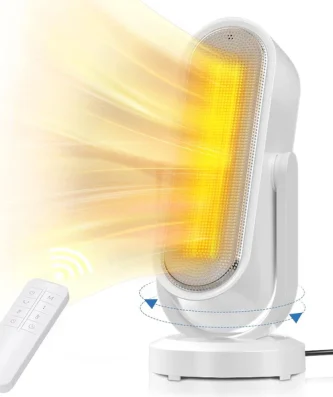 Radiateurs soufflants 1800W avec Oscillant à 120° blanc Vendos85