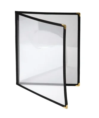 Protège-menus style américain Olympia A4 quatre vues noir