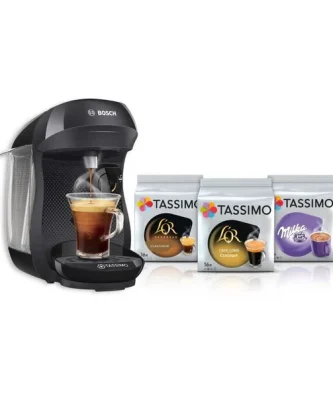 Machine A Café - - Tassimo Happy Tas1002n - Noir + 3 Packs De T- Discs Bosch