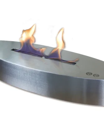 Cheminée de table à l'éthanol en acier inoxydable Purline
