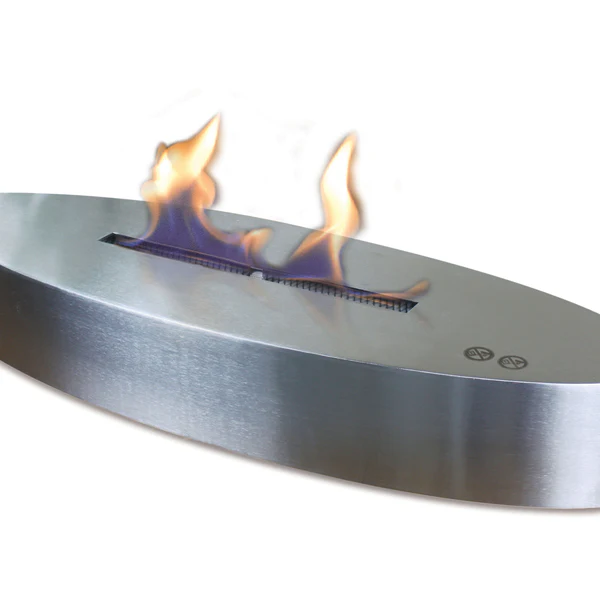 Cheminée de table à l'éthanol en acier inoxydable Purline