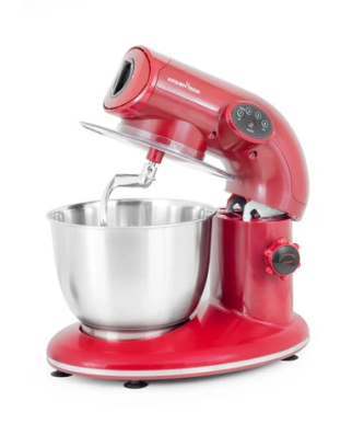 Robot pétrin avec bol inox 5L AK80V2 Rouge Kitchencook