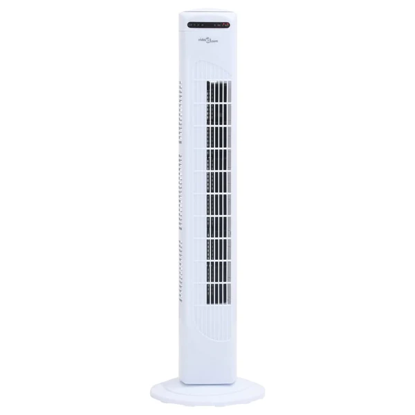 Ventilateur tour avec télécommande et minuterie Φ24x80 cm Blanc VidaXL
