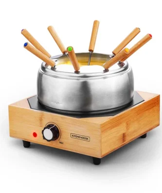 Appareil à fondue base bambou 8 personnes ECOWOOD Kitchencook
