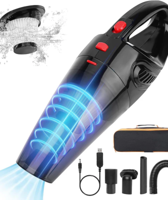 Aspirateur de table sans fil rechargeable 8000PA rouge noir Vendos85