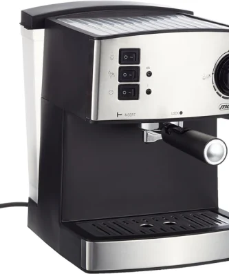 machine à expresso de 15 bars 850W gris noir Mesko