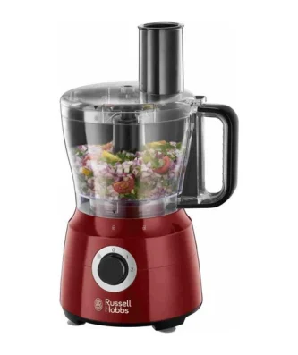 24730-56 Robot Cuisine Multifonction Desire, Hâche, Mixe, Tranche, Râpe, Lames Pétrin, Batteur - 7pcs Russell Hobbs