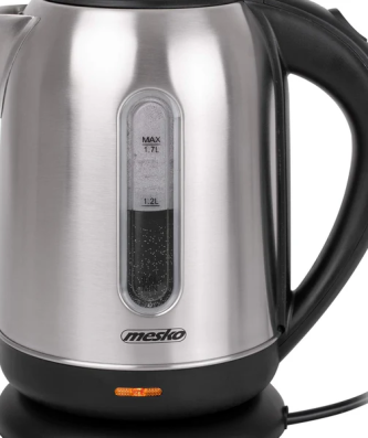 bouilloire électrique de 1,7L 2200W noir gris Mesko
