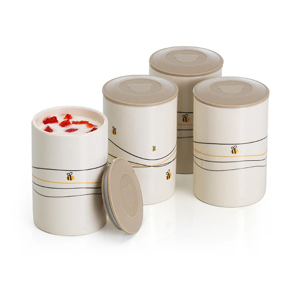 Lot de 4 pots pour yaourtière fromagère Naturamix