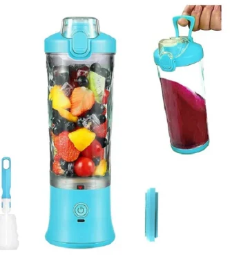 Blender électrique Smoothie 0,6L 240W avec USB-C rechargeable bleu Vendos85