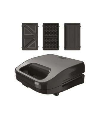 Croque Gaufre Grill 750w Acier Inox Anti Trace Titane - Bxsa754e Black & Decker