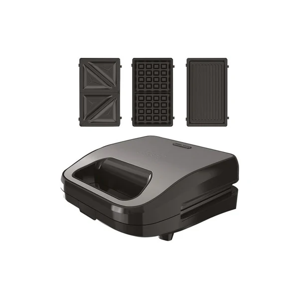 Croque Gaufre Grill 750w Acier Inox Anti Trace Titane - Bxsa754e Black & Decker