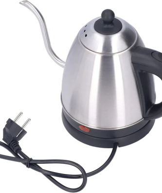 Bouilloire électrique à col de cygne de 1,2 L en acier inoxydable gris noir Vendos85