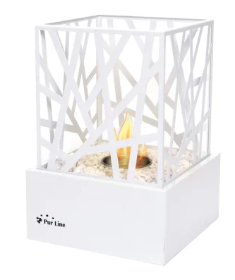 Cheminée de table à léthanol en acier émaillé Purline