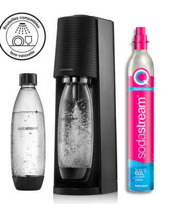 Pack machine à eau gazeuse Terra noire Sodastream