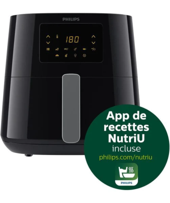 Friteuse Sans Huile Airfryer Xl Série 3000 Hd9270/70, 1,2 Kg, Technologie Rapid Air, 7 Préréglages, Noir Philips