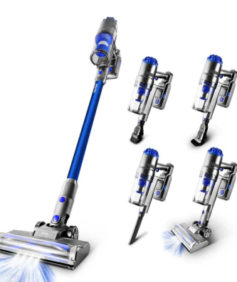 Aspirateur Balai Sans Fil Gris bleu de 265 W F26 Vortex