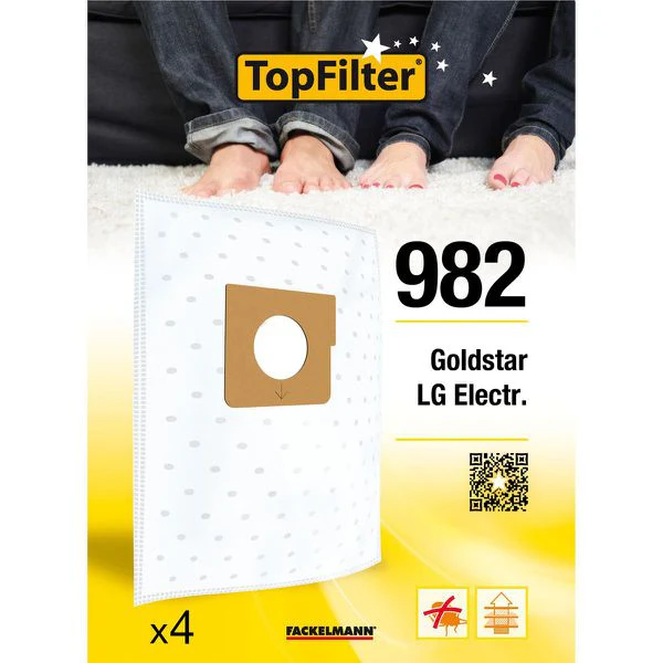 Lot de 4 sacs aspirateur pour Goldstar et LGE Premium TopFilter