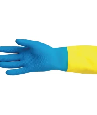 Gants étanches protection chimique légère bleus et jaunes Mapa Alto 405