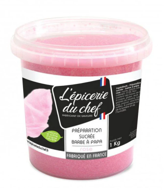 Préparation sucrée pour barbe à papa Rose 1 kg Scrapcooking