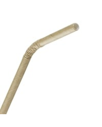 Pailles en papier flexibles compostables Fiesta Compostable noires (lot de 250)