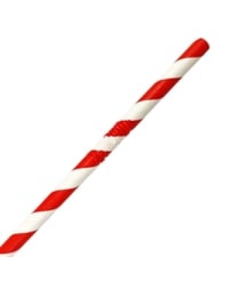 Pailles en papier flexibles compostables Fiesta Compostable rayures rouges (lot de 250)