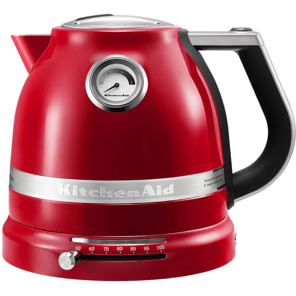 bouilloire électrique de 1,5L 2400W rouge empire argent Kitchenaid