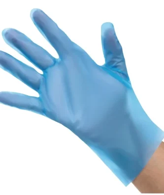 Gants alimentaires en TPE non poudrés bleus Nisbets Essentials S (lot de 200)