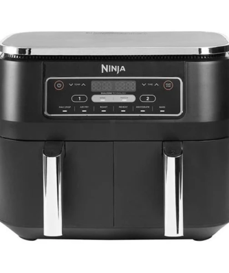 Ninja Foodi Af300eu - Friteuse Sans Huile Dual Zone - Fonctions Sync, Match - 6 Modes De Cuisson - 7,6l - 2400w Ninja