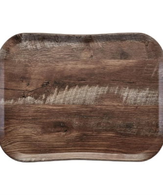 Plateau polyester Century aspect naturel bois Cambro chêne foncé 330 x 430mm