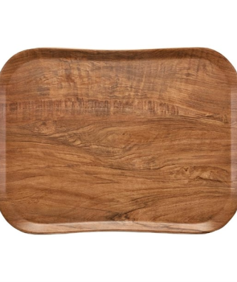 Plateau polyester Century aspect naturel bois Cambro olivier clair 360 x 460mm