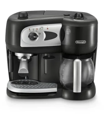 Machine Expresso Combiné Pompe - - Bco261b.1 - 15 Bars - Dosettes Et Café Moulu - Noir Et Blanc Delonghi