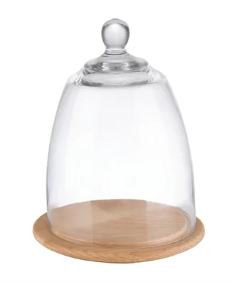 Plateau en bois avec couvercle en verre APS 185 x 240 mm