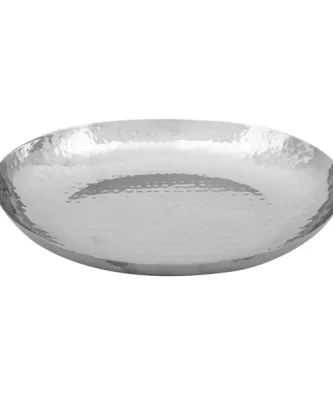 Plat ovale en acier inoxydable martelé Olympia 280x230mm