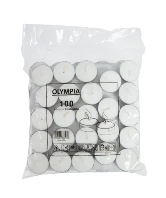 Bougies chauffe-plat 4 heures Olympia (Lot de 100)