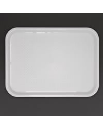 Plateau fast food en plastique Olympia Kristallon blanc 345 x 265mm