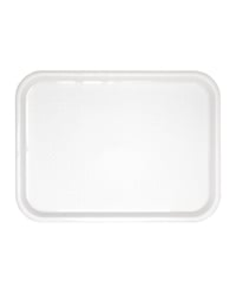 Description produit  Pour un repas en libre-service plus sûr et plus fluide dans votre salle, offrez à vos clients ce grand plateau de restauration rapide en plastique Olympia Kristallon blanc de 450 (l) x 350 (P) mm. Grâce à sa surface texturée, ce plateau prévient le glissement des aliments lorsque les convives transportent leur nourriture et leur boisson. Cela permettra de réduire le risque de déversements dangereux ou d'accidents pendant le service.  Sa grande surface offre beaucoup d'espace pour la nourriture, les boissons et les couverts. Ainsi, vos clients peuvent transporter confortablement et en to...  Lire la suite >  Caractéristiques du produit  Dimensions20(H) x 450(L) x 350(P) mm MatérielPolypropylène Poids520 g Surface texturée aidant à prévenir les glissements et les déversements Les coins arrondis et le matériau en polypropylène permettent un nettoyage facile Construction robuste en polypropylène qui résiste à la flexion lors du transport d'objets lourds