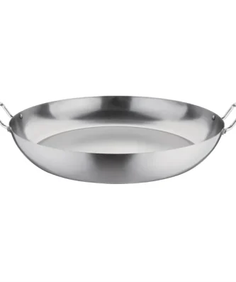 Poêle à paëlla en acier carbone Vogue 508mm