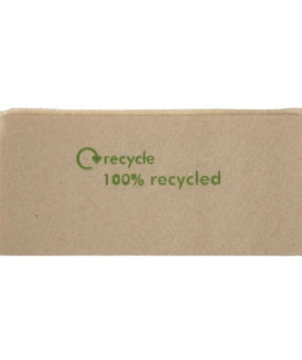 Serviettes pré-pliées 1 pli en papier recyclé 320x 300mm (Lot de 6000)