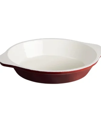 Plat à gratin rond rouge Vogue