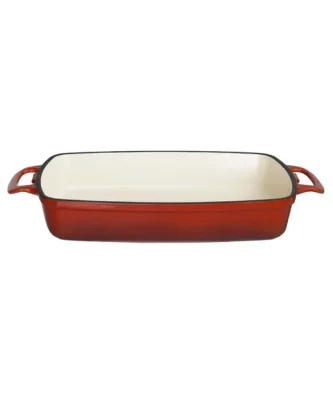 Plat en fonte rectangulaire Vogue rouge 2,8L