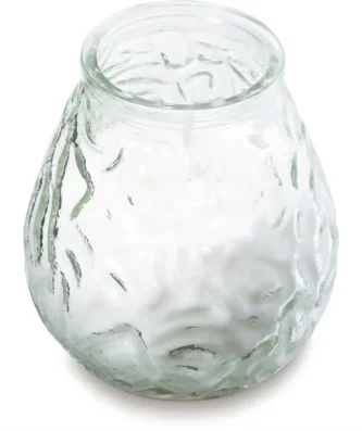 Bougies vénitiennes Bolsius Low Boy transparentes (Lot de 12)