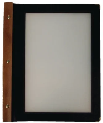 Protège-menu en bois Securit noir A4