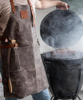 Tablier de cuisine Boska Mr. Smith gris avec poche