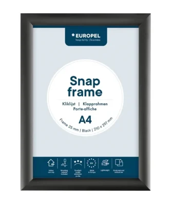 Cadre clipsable Europel A4 25mm noir